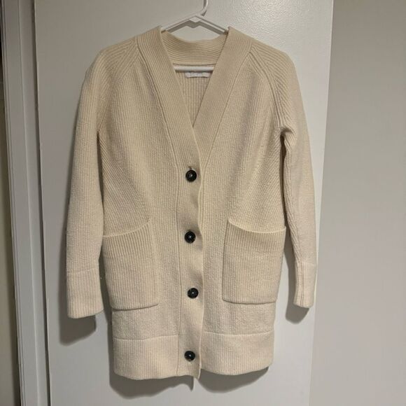 Everlane Sweaters - Everlane Cream Button Up Cardigan 100% Wool Sweater Size XS